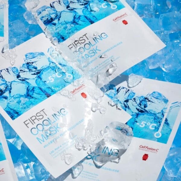 Vėsinanti ir drėkinanti veido kaukė "First Cooling Mask" 5 vnt. (dėžutė) - Image 2