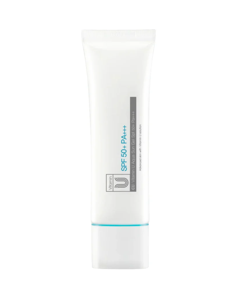 CUSKIN VITAMIN U AQUA SUN GEL SPF50+ PA+++ – DRĖKINAMASIS APSAUGINIS KREMAS NUO SAULĖS, 50 ML.
